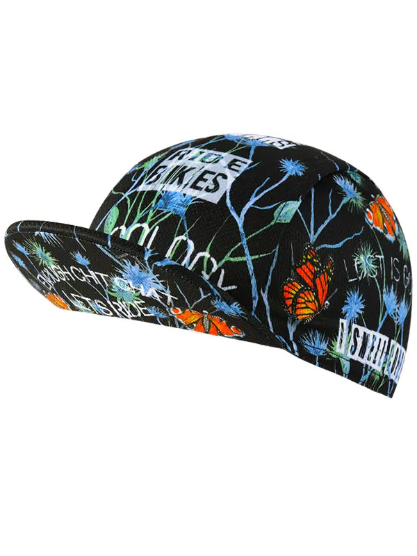 Gangsta Black Cycling Cap Peak  | Cycology USA