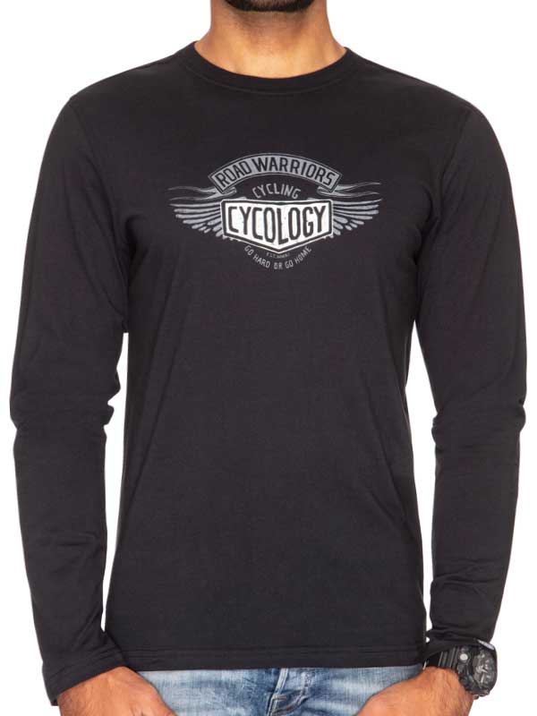 Road Warriors Mens Black Long Sleeve Tshirt | Cycology USA