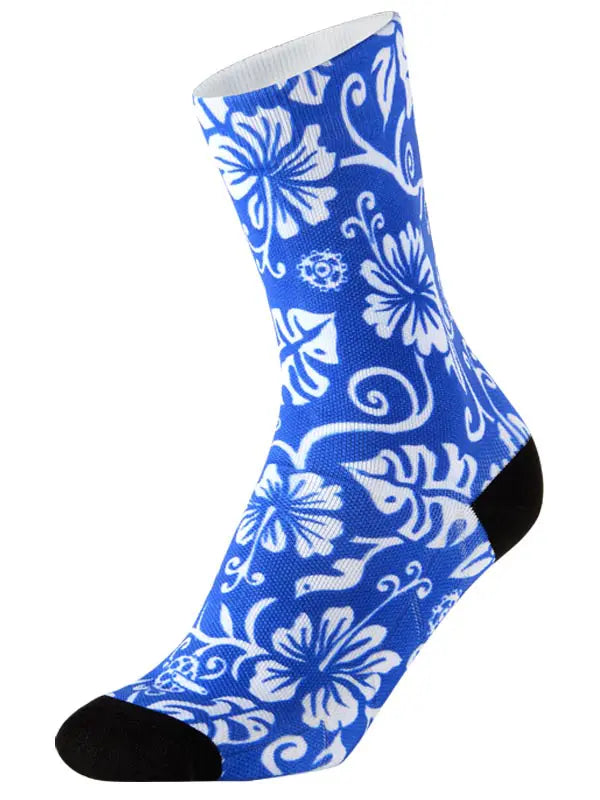 Waimea Blue Cycling Socks Side | Cycology USA