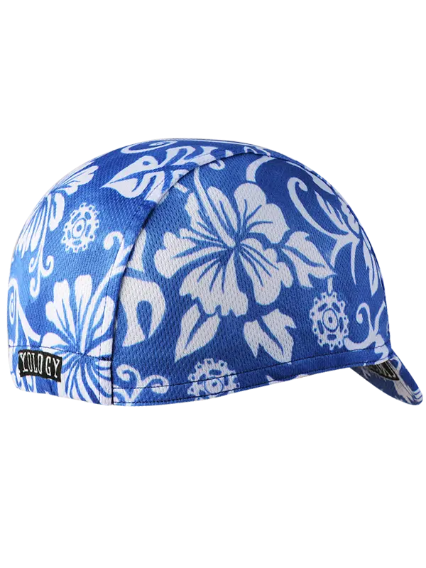 Waimea Blue Cycling Cap  Rear | Cycology USA