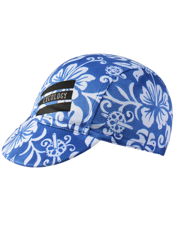 Waimea Blue Cycling Cap Front  | Cycology USA