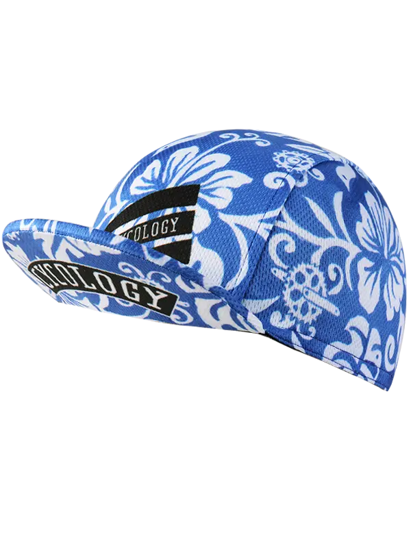 Waimea Blue Cycling Cap Peak Up| Cycology USA