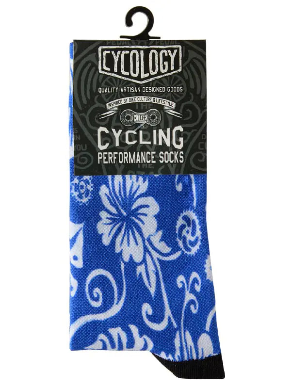 Waimea Blue Cycling Socks Packaging | Cycology USA