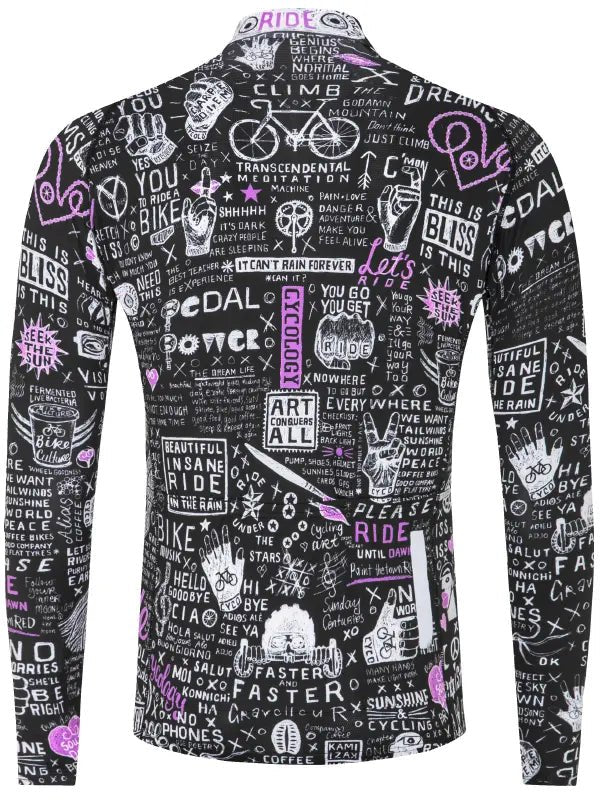 Bike Graffiti Lightweight Long Sleeve Summer Jersey - Cycology Clothing US