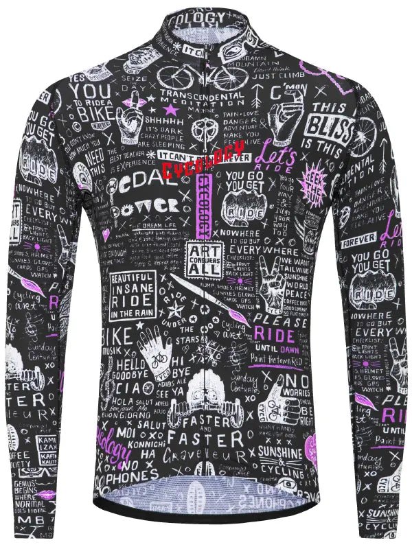 Bike Graffiti Lightweight Long Sleeve Summer Jersey - Cycology Clothing US