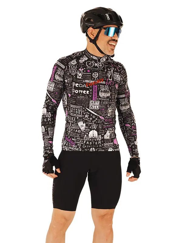 Bike Graffiti Lightweight Long Sleeve Summer Jersey - Cycology Clothing US