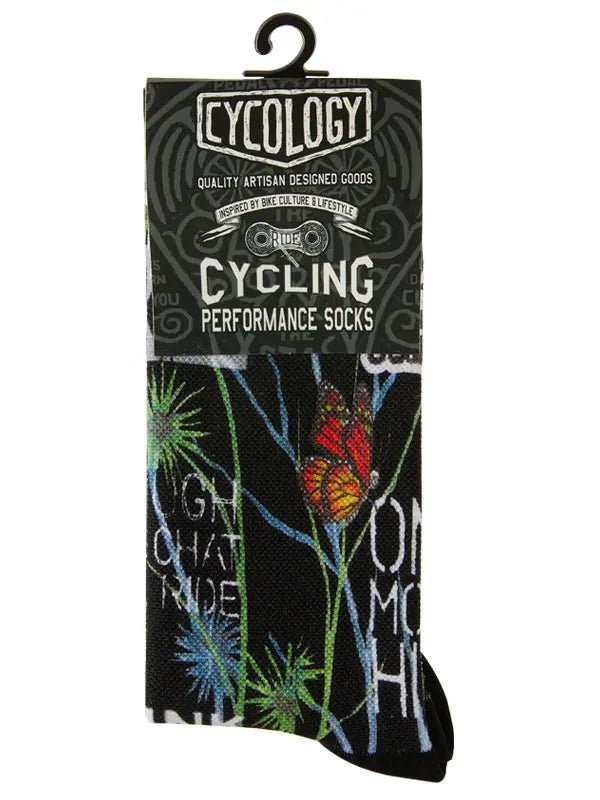 Gangsta Black Cycling Socks - Cycology Clothing US