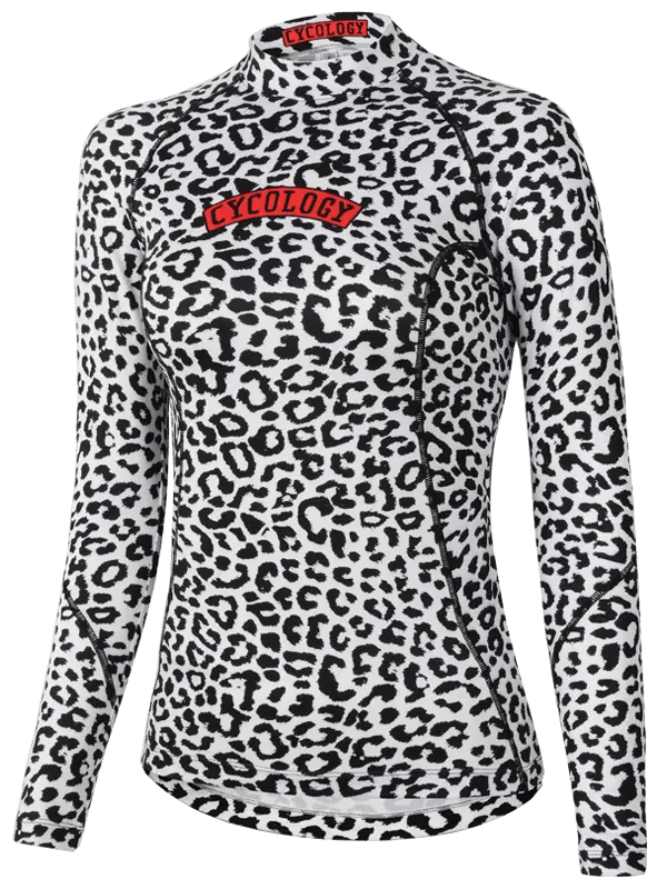 Kitty Women's Long Sleeve Base Layer White - Cycology Clothing US