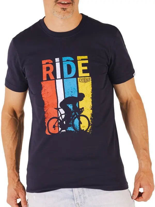 Ride T Shirt Navy - Cycology Clothing US