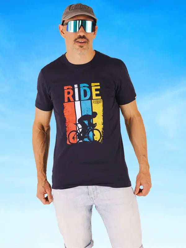 Ride T Shirt Navy - Cycology Clothing US